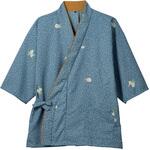 茶衣着上衣レディス7分袖 椿唐草ブルー 住商モンブラン 茶衣着上衣レディス7分袖 椿唐草ブルー 住商モンブラン