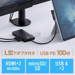 ドッキングステーション USB TypeC サンワダイレクト