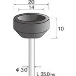 SA3401 ミニモ カップ砥石#80 Φ20 ミニター 軸径3mm 1袋 SA3401