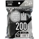 カードスリーブミニ62x89mm200枚入オーバーエンボス ブラック ALLONE
