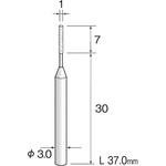 JA3101 ミニモ 精密砥石 WA砥粒#320 Φ1 ミニター 軸径3.0mm 1袋 JA3101