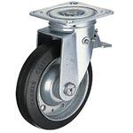 Sシリーズ方向規制自在ゴム車100mm ハンマーキャスター