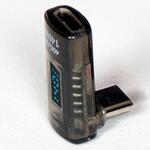 USB-C延長アダプタ [USB-C オス-メス USB-C /映像 /充電 /転送 /8K /PD140W /USB4(40Gbps)] 垂直L型 クリアブラック FUHA-CCD113SL [8K] フリーダム