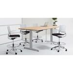 グラータ ネスティング 肘付  背パッド付 ブラックシェル シルバーフレーム ナイロン双輪 オカムラ(岡村製作所)