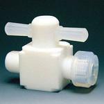 NR0011-001 PTFE オス二方バルブ圧入型 6Φ×R1/4 フロンケミカル