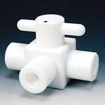 NR1204-001 PTFE コンパクト三方ボールバルブ RC1/4 バイトン フロンケミカル