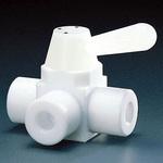 NR0002-001 PTFE PTFE三方バルブ RC1/4 バイトン フロンケミカル 接続