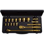 KTC ゴールド 非売品ソケット レンチ セット 10、12、14、17mmショート 3/8 9.5sq ネプロス KTC ネプロス 限定シリーズ コンビネーションレンチセット iPゴールド