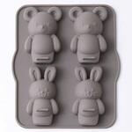 101406 cotta シリコンモールド うさぎ&くま(4個取) cotta