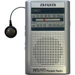 aiwa AM FM ポケットラジオ 本体内蔵巻取式イヤホン付 スピーカー内蔵 軽量 aiwa(アイワ)