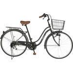 防災サイクル 26型 6段変速付 ノンパンク シティサイクル 【完成組立品】 東部