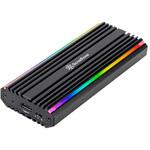 SST-MS13 SilverStone USB-C 3.2 Gen2 G 10Gbps NVMe / SATA M.2 SSD RGBエンクロージャ SST-MS13 SILVER STONE(シルバーストーン)
