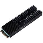 SST-ECS07 SILVERSTONE 5ポート SATA Gen3 6Gbps 非RAID M.2 PCIeストレージ拡張カード SST-ECS07 SILVER STONE(シルバーストーン)