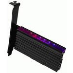 SST-ECM24-ARGB SilverStone ヒートシンクおよび放熱パッド装備のM.2 NVMe SSD NGFF Mキー SST-ECM24-ARGB PCIe x4 ARGBアダプタカード SILVER STONE(シルバーストーン)