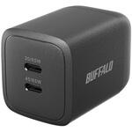 BSACPD6500C2BK PD65W対応AC充電器 C×2ポート ブラック BUFFALO(バッファロー)