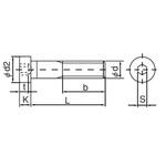 ボルトンパック 低頭六角穴付ボルト(SCM435) 半ねじ TRUSCO