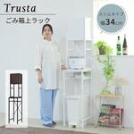 UNI-0014 キッチンラック ゴミ箱上収納 ラック 隙間収納 スリム 幅34 食器棚 レンジ台 一人暮らし Trusta