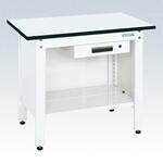 一人用作業台(CPタイプ/耐荷重350kg/ポリエステル天板/H740/3方パネル付) サカエ