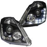 S111BKVWLW Z33 フェアレディZ 中期 後期用 USで人気モデル 高輝度LED LEDラインヘッドライト クローム / ブラック 78WORKS