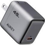 PA-C2-GY USB充電器 Comet 45W PD対応 折りたたみ式 [USB-C 1ポート] グレー AUKEY(オーキー)