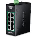 TI-PGLC80 8ポート産業用ギガビットPoE+ DINレールミニスイッチ TRENDnet
