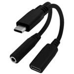 SMHC23A USB Type-C to USB Type-C(3A)/3.5mm 二股アダプタ プリンストン
