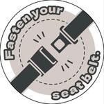 SBT-E01 シートベルト着用ステッカー英語 グレー SBT-E01 グリーンクロス