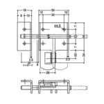 D-57 ステンレス ニュー横掛金 APLUS(クマモト) 電解研磨 D-57 ステンレス ニュー横掛金 APLUS(クマモト) 電解研磨