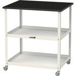 実験用/軽量作業台/キャスター付き_天板付きラボワゴン_高耐薬品ケミテクト天板_ワークテーブルLABシリーズ 山金工業