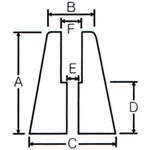 D-188クロ ARジュシ 戸当(上框戸当用)黒 APLUS(クマモト)