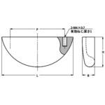 ステンレス鋼(SUS316)製取手 LAMP(スガツネ)