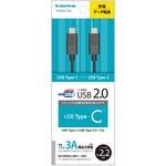 TH28CC22K USB2.0 Type-Cケーブル 2. 2m ブラック TH28CC22K 多摩電子