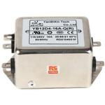237-8688 RS PRO EMIフィルタ，電源ラインフィルタ，ノイズフィルタ 単相 16A シャーシーマウント 0.1μF 2*1.2 mH 0.4 / 0.8 mA Single Stage 1MΩ RS PRO