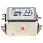 237-8723 RS PRO EMIフィルタ，電源ラインフィルタ，ノイズフィルタ 単相 10A シャーシーマウント 0.47μF 2*5.5 mH 1.2 / 2.4 mA Two Stage 330kΩ RS PRO