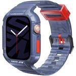 WS-SAIDODBLE45 SKINARMA スキンアマ Apple Watch 45/44mm 用ストラップ付ケース SAIDO 長さ調節可能 ダークブルー MSソリューションズ