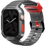 WS-SAIDOSMK45 SKINARMA スキンアマ Apple Watch 45/44mm 用ストラップ付ケース SAIDO 長さ調節可能 スモーク MSソリューションズ