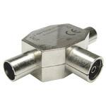 266-2205 RS PRO 同軸変換アダプタ TV RFエアリアル - TV RFエアリアル x 2 ジャック - プラグ RS PRO