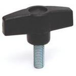 284-5510 つまみノブ RS PRO ウィング， M6 黒 RS PRO