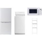 【家電セット】4点セット (6kg洗濯機 106L冷蔵庫 電子レンジ 家電収納ラック) YAMAZEN(山善)
