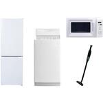 【家電セット】4点セット (6kg洗濯機 157L冷蔵庫 電子レンジ 軽量クリーナー) YAMAZEN(山善)