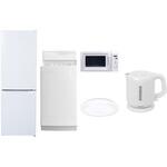 【家電セット】5点セット (6kg洗濯機 157L冷蔵庫 電子レンジ シーリングライト 電気ケトル) YAMAZEN(山善)