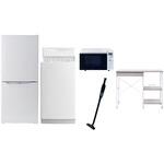 【家電セット】5点セット (6kg洗濯機 106L冷蔵庫 オーブンレンジ 軽量クリーナー レンジラック) YAMAZEN(山善)