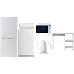【家電セット】5点セット (6kg洗濯機 106L冷蔵庫 オーブンレンジ 温調ケトル レンジラック) YAMAZEN(山善)