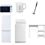 【家電セット】6点セット (6kg洗濯機 157L冷蔵庫 オーブンレンジ 電気ケトル 軽量クリーナー レンジラック) YAMAZEN(山善)