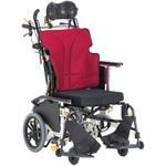 松永製作所・リクライニング介護用車椅子 軽量・コンパクトII MH-CR2L MH-CR2 マイチルト・コンパクトⅡ M14 松永製作所 ワインレッド