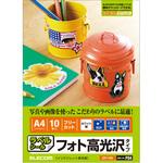 フリーカット ラベルシール フォト光沢紙 10枚入り エレコム