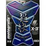 MT-X3-FH2 タンクパッド ブルー/ブラック/クローム  MT-X3-FH2 MOTO GRAFIX (モトグラフィックス)