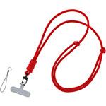 LN-DSS01RD 【ストラップパーツ付属】スマートフォン(汎用) ショルダーストラップ 「SHOULTY MULTI STRAP」丸紐タイプ レッド LEPLUS NEXT