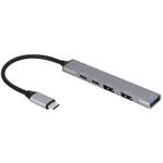 UH-C3384GY PD USB3．2G1+2.0 / 4P アルミハブ ナカバヤシ