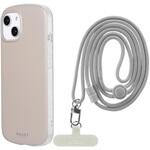 ECRP-LN-IM22PLSGG (簡易包装)iPhone 14/13 超軽量・極薄・耐衝撃ハイブリッドケース 「PALLET AIR STRAP」 グレージュ (ショルダーストラップ付属) MSソリューションズ